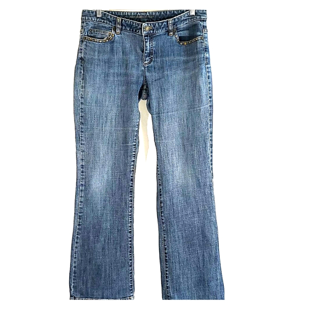 Michael Kors light wash jeans with gold studs